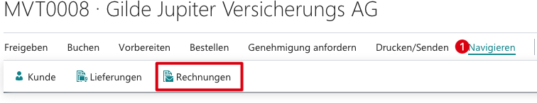 Mietrechnung Navigieren