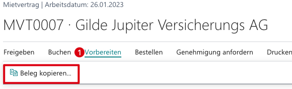 Mietbeleg kopieren