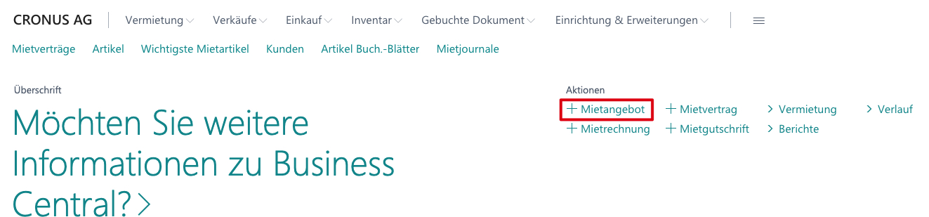 Mietangebot