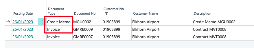 Customer items
