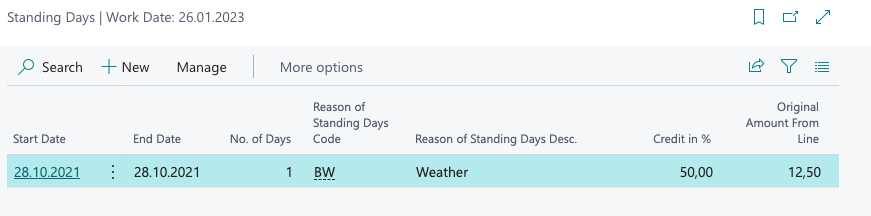 Standing Days